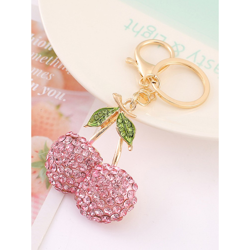3D Water Diamond Fruit Keychain