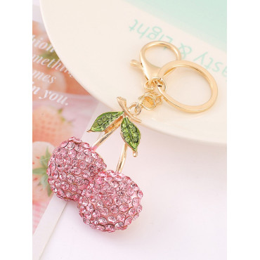 3D Water Diamond Fruit Keychain