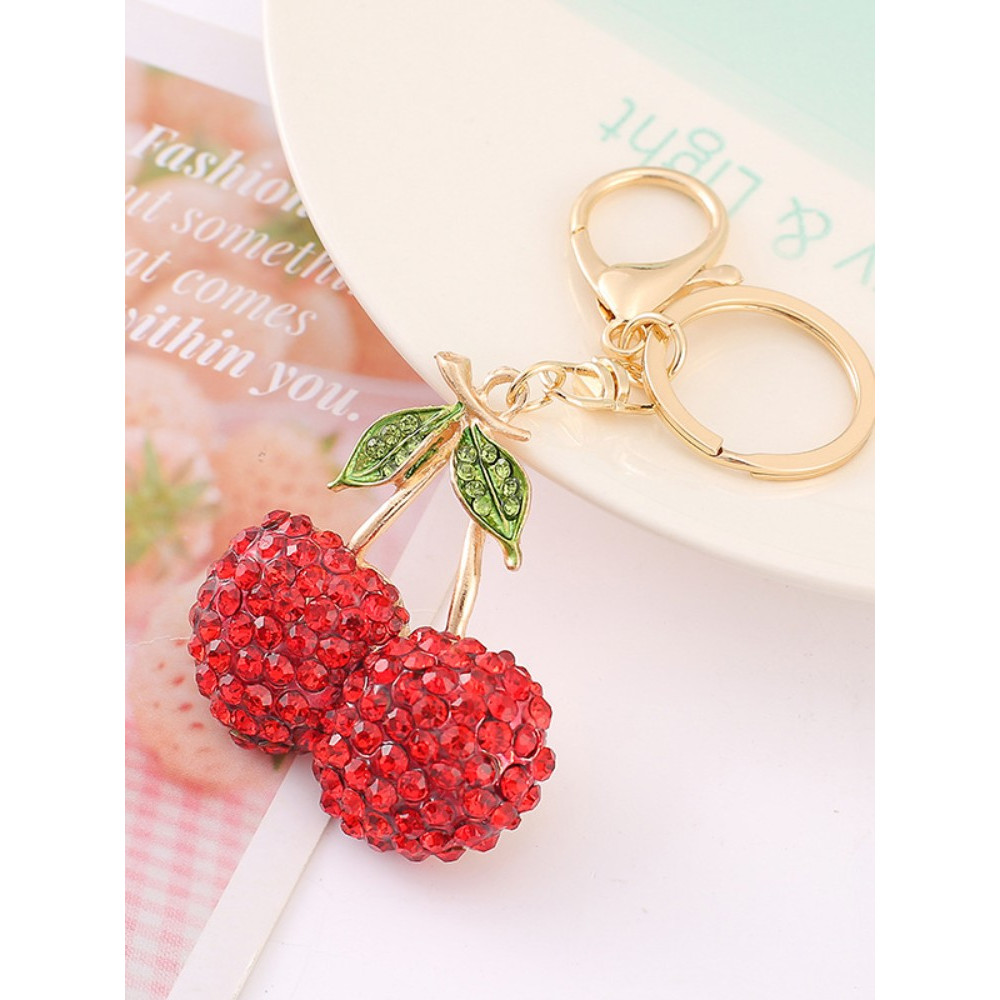 3D Water Diamond Fruit Keychain