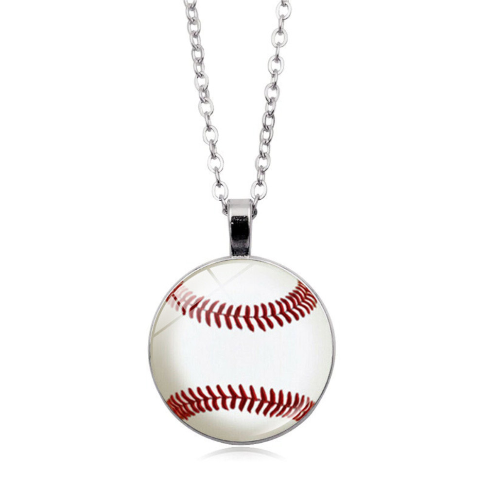 Baseball Lover Grass Pendant Necklace