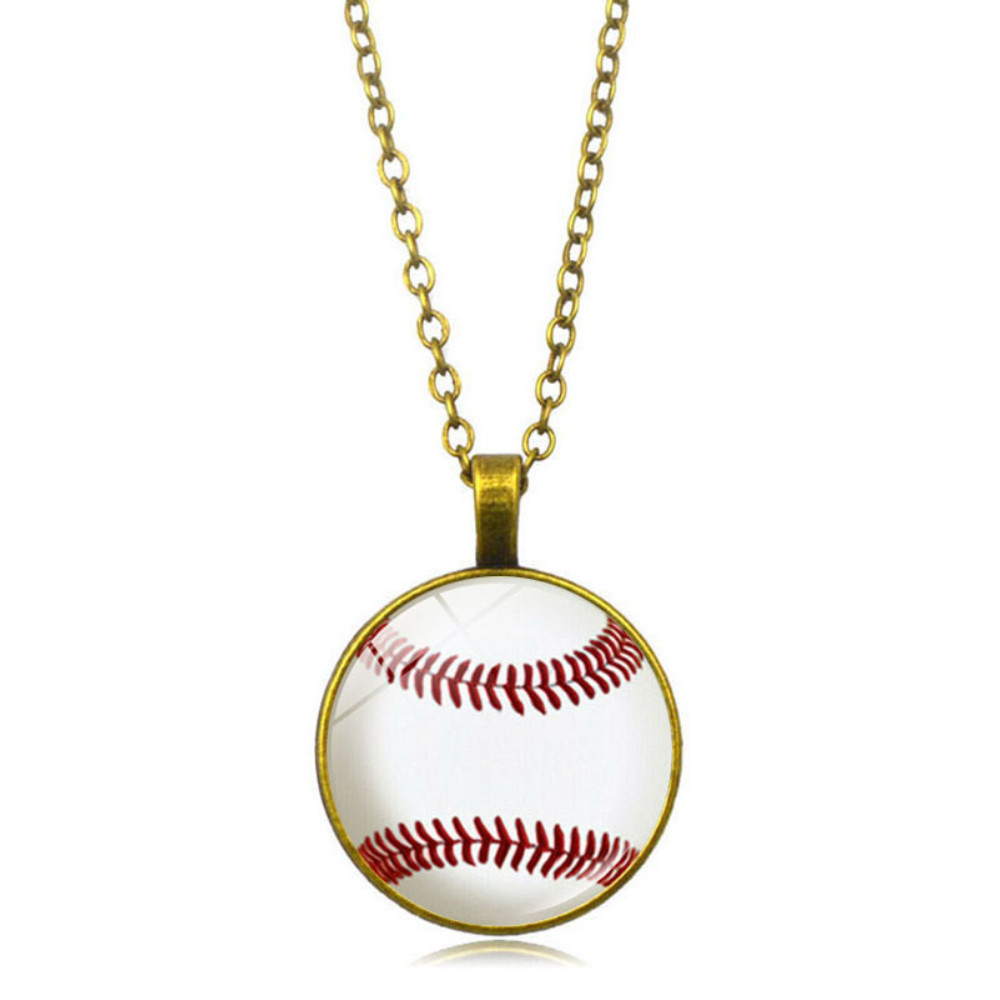 Baseball Lover Grass Pendant Necklace
