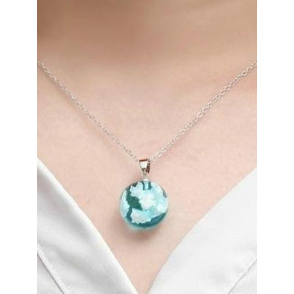 Blue Sky And White Cloud Necklace
