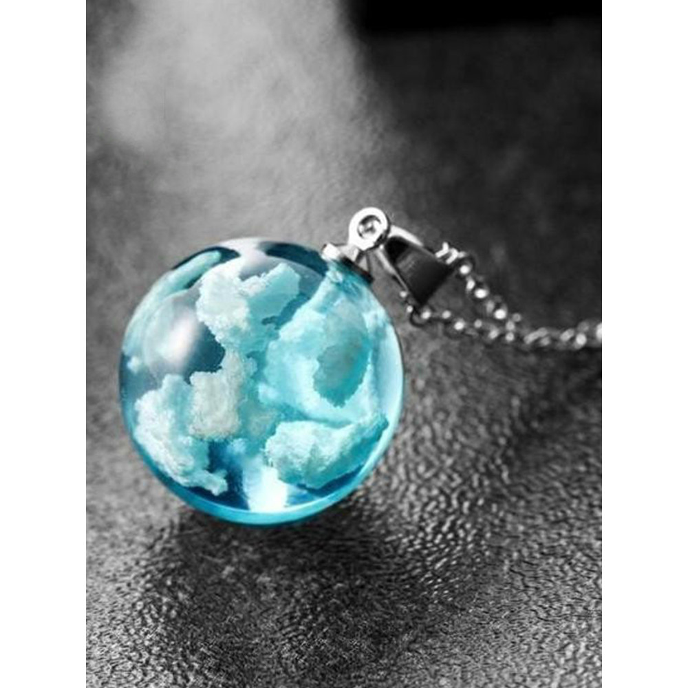 Blue Sky And White Cloud Necklace