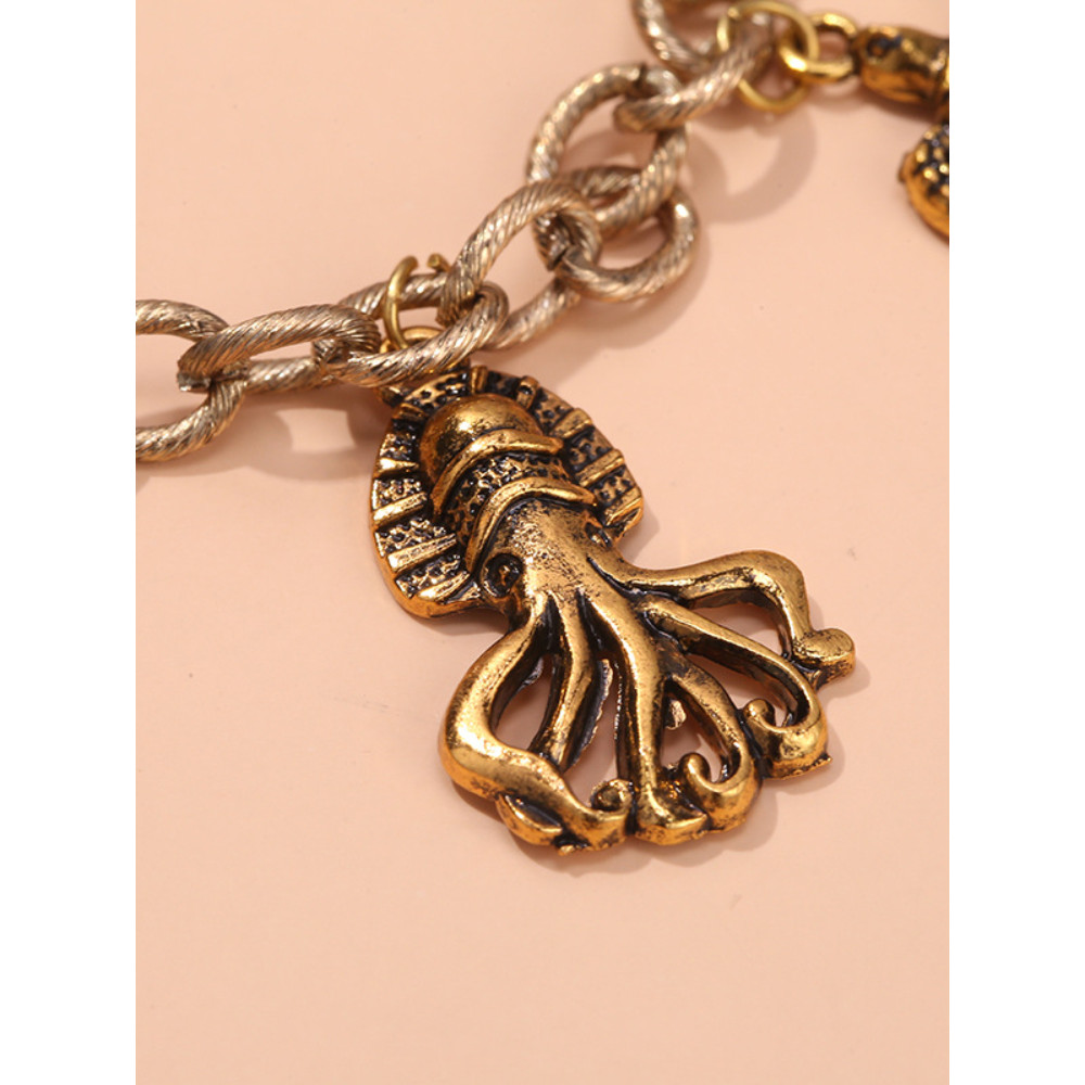 Boho Marine Element Pendant Tassel Anklet