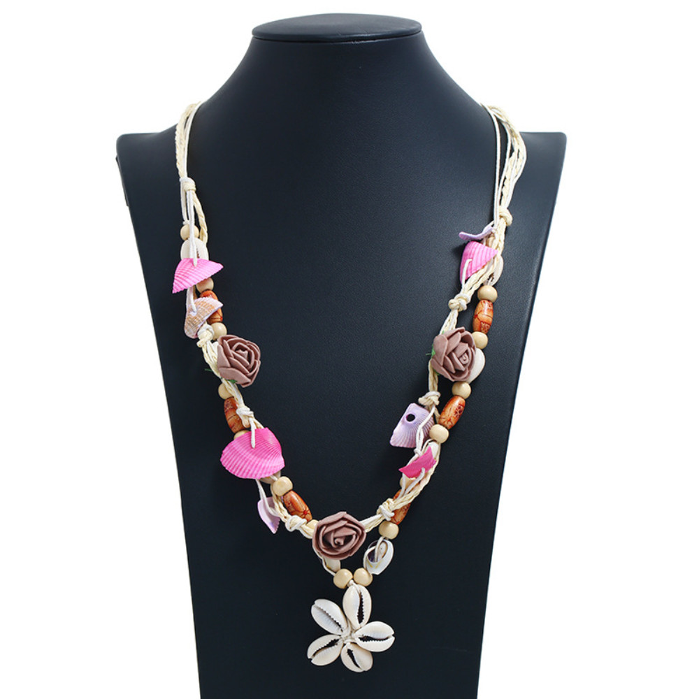 Boho Natural Shell Marine Element Tassel Necklace