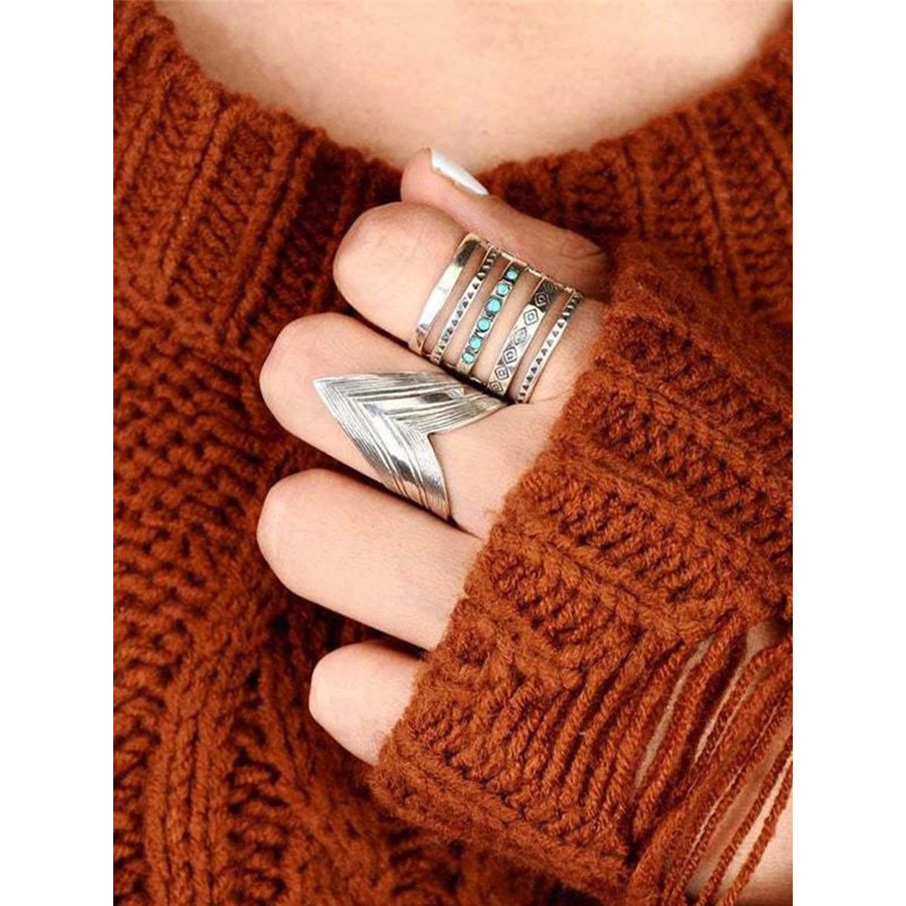 Boho Openwork Engraved Vintage Ring