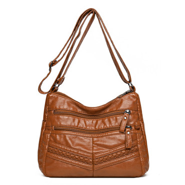 Braid Details Multi Compartment Crossbody Bag