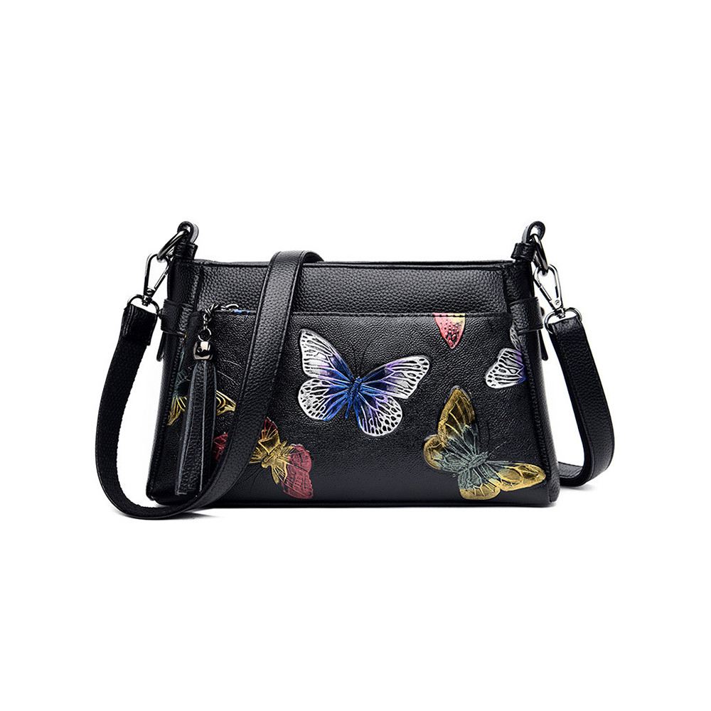 Butterflies & Dragonflies Embossed Crossbody Bag