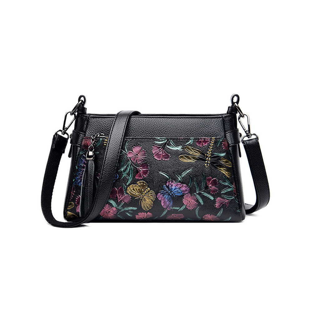 Butterflies & Dragonflies Embossed Crossbody Bag