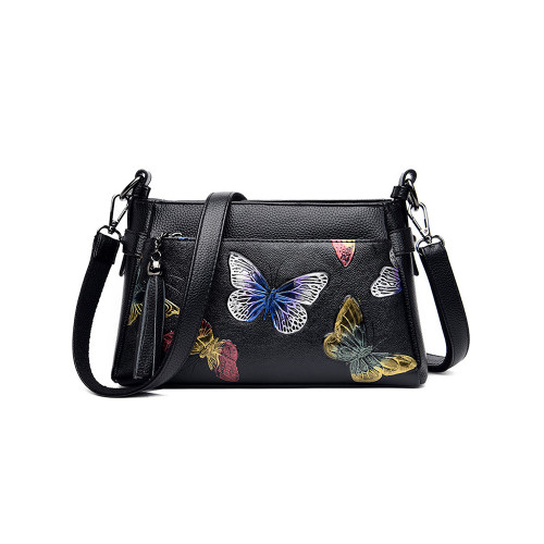 Butterflies & Dragonflies Embossed Crossbody Bag
