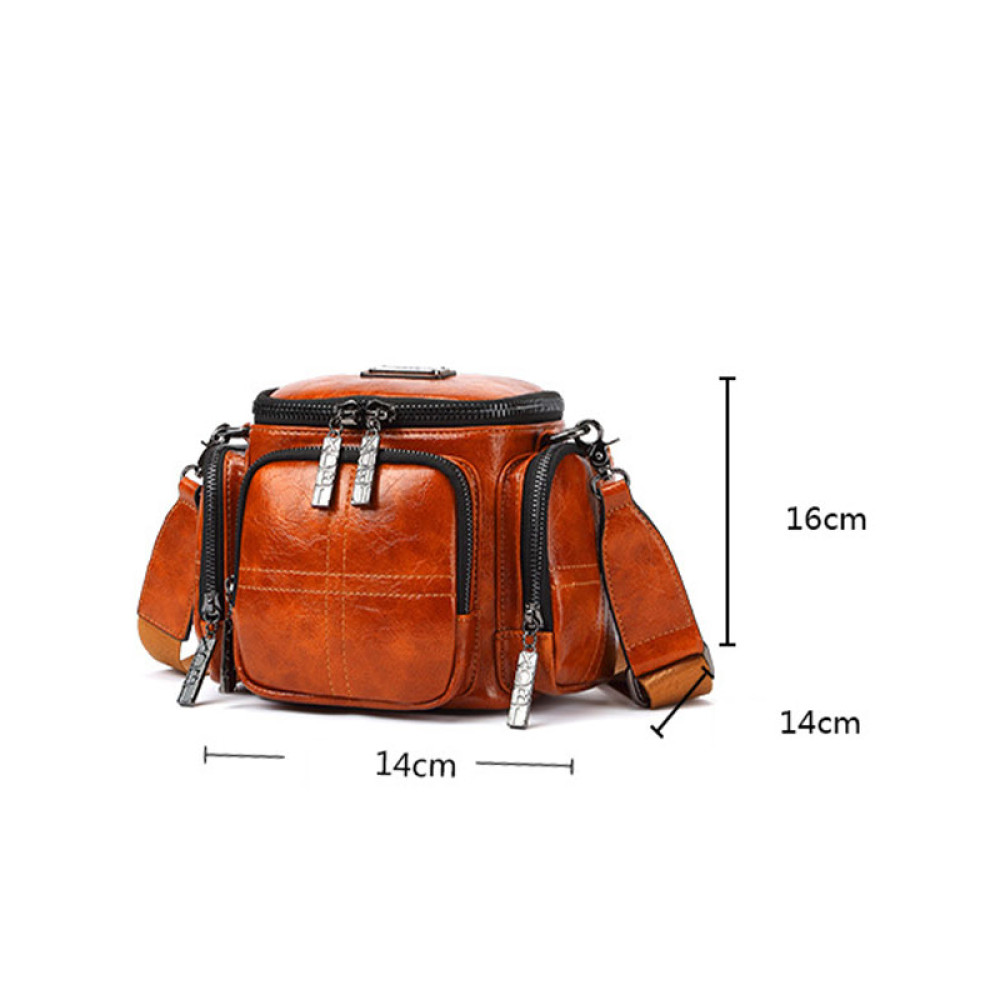 Camera Cylindrical Shoulder Large Capacity Crossbody Bag