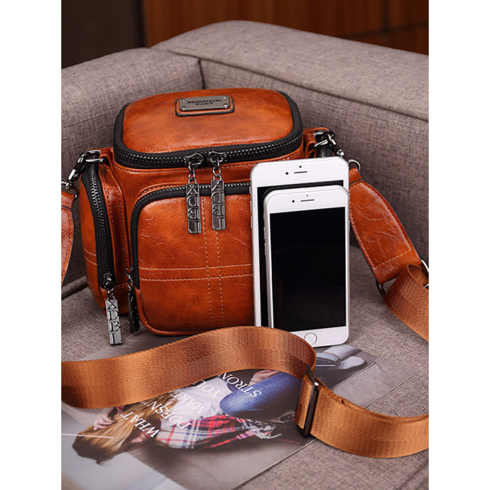 Camera Cylindrical Shoulder Large Capacity Crossbody Bag