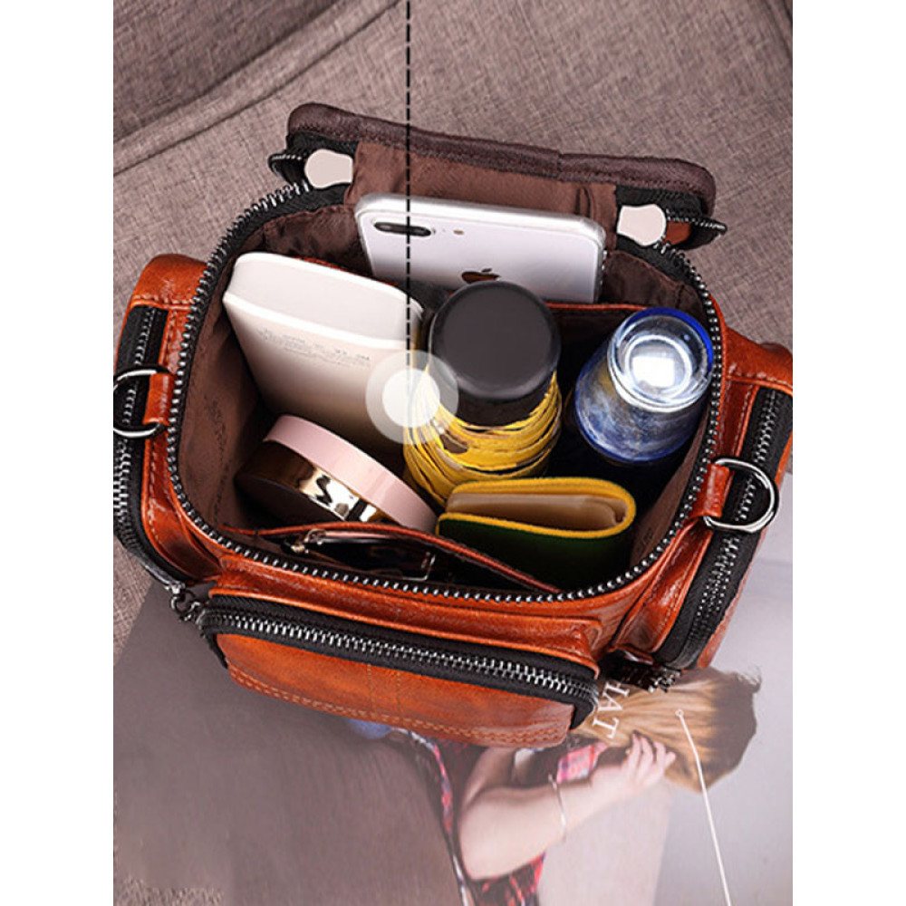 Camera Cylindrical Shoulder Large Capacity Crossbody Bag