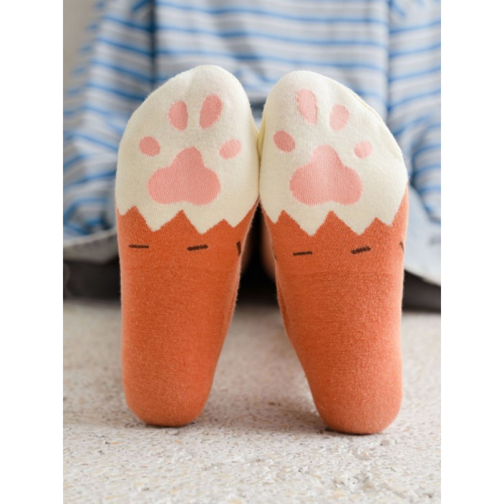 Cat Claw Printed Short Socks