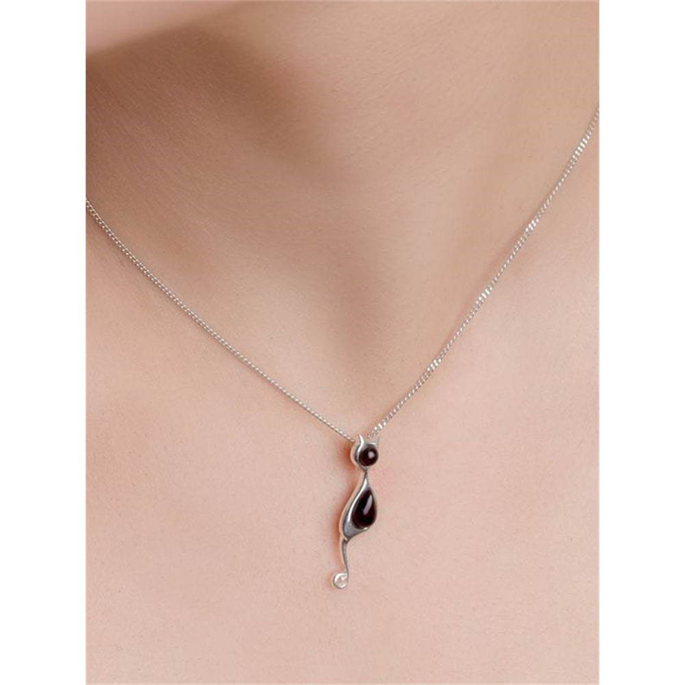 Cat Inspired Natural Stone Studded Necklace