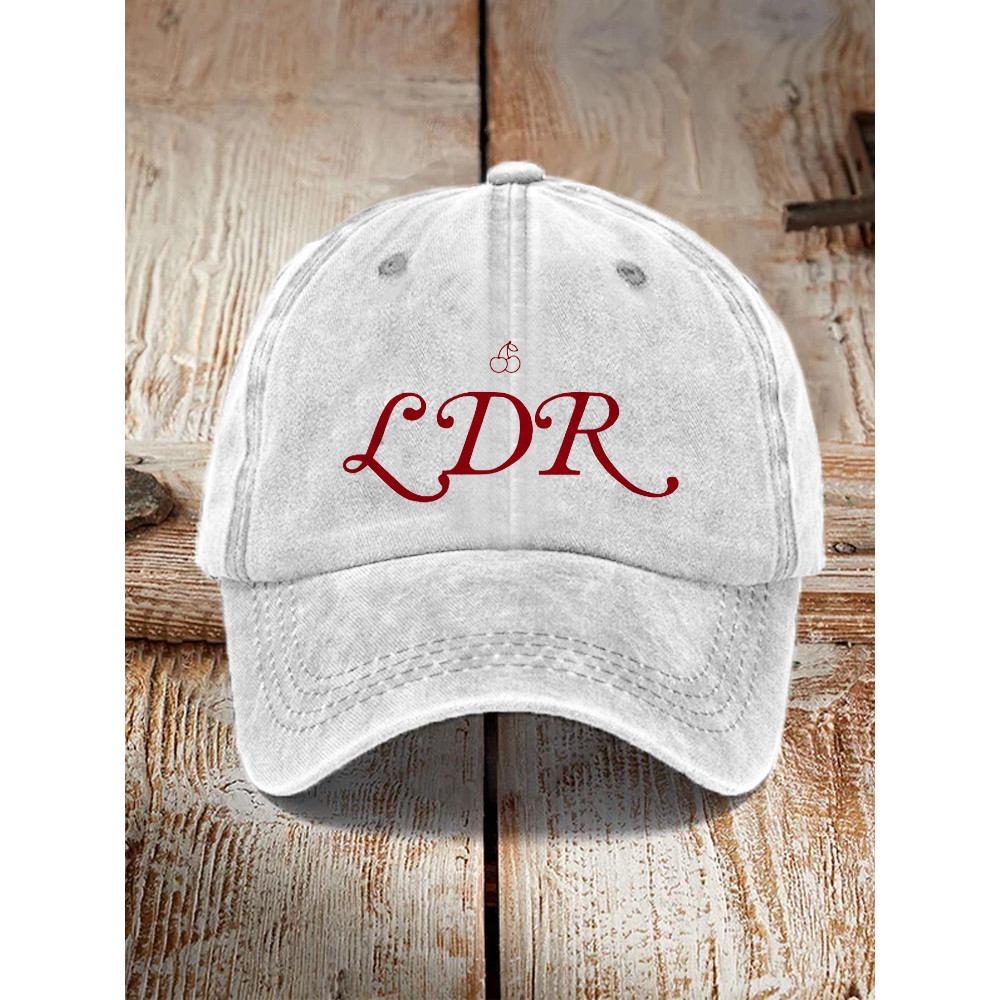 Cherry Graphic Vintage Washed Cap