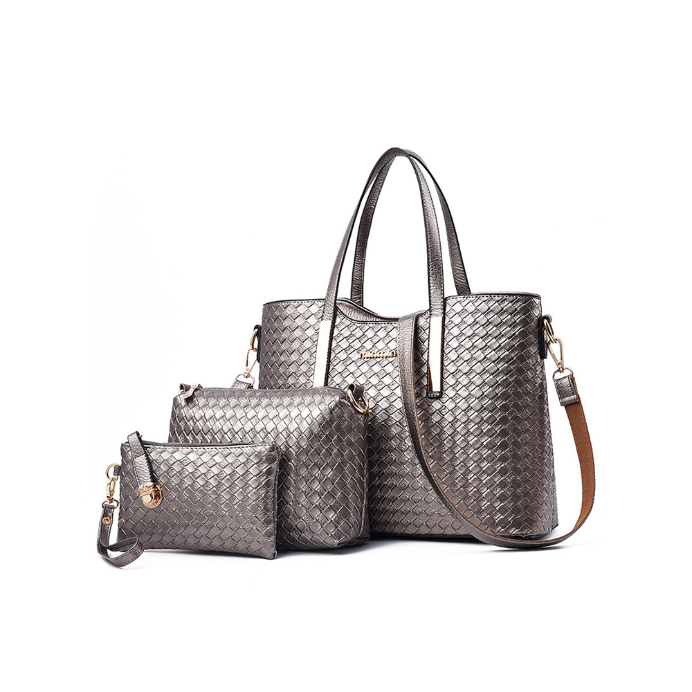 Classic Woven Leather Utility Bags Set