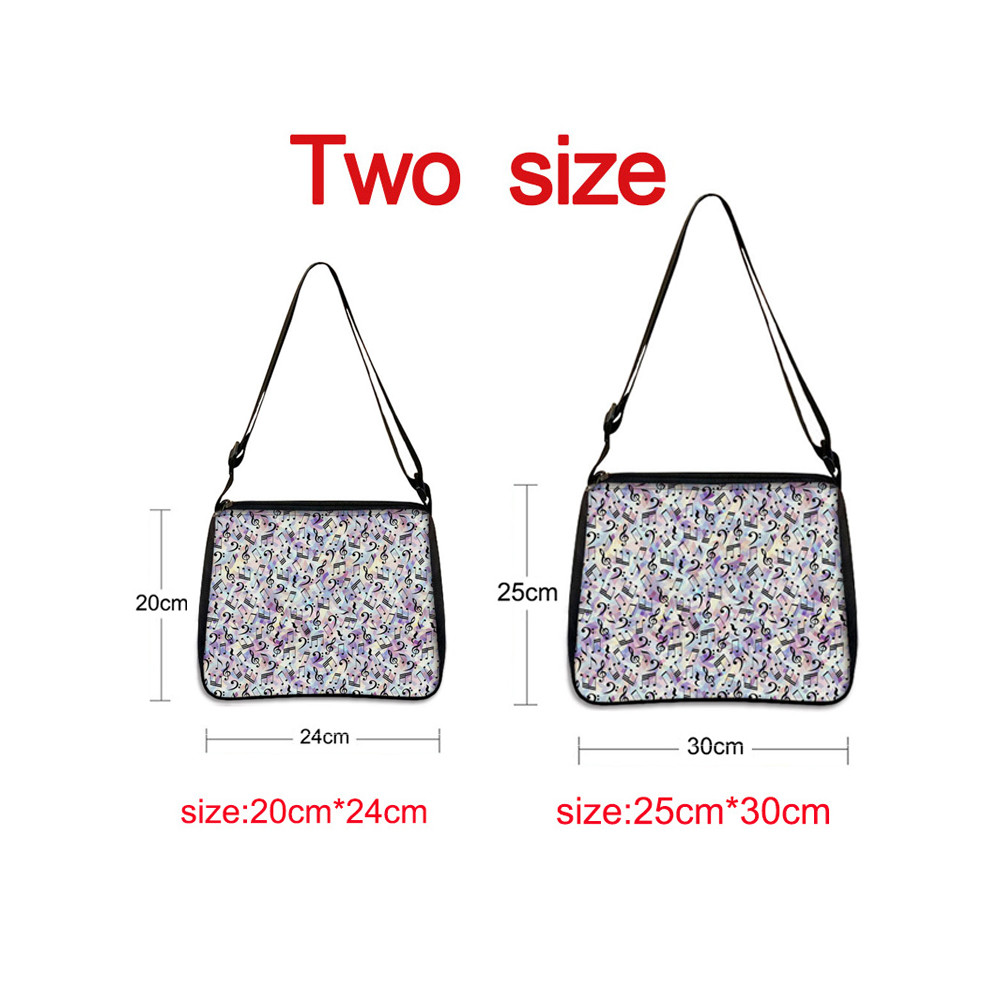 Colorful Music Notes Art Shoulder Bag