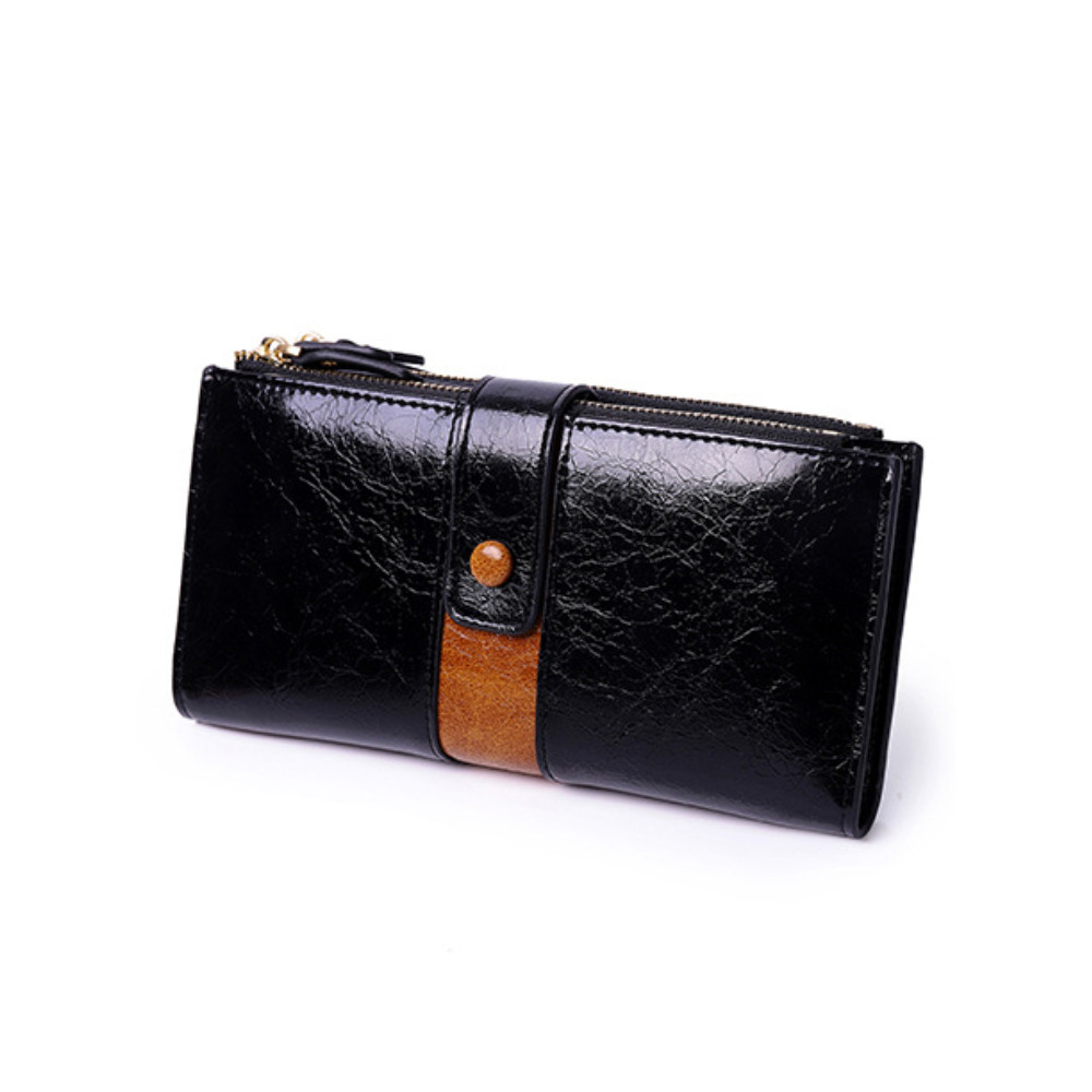 Contrast Color Buckle Utility Purse