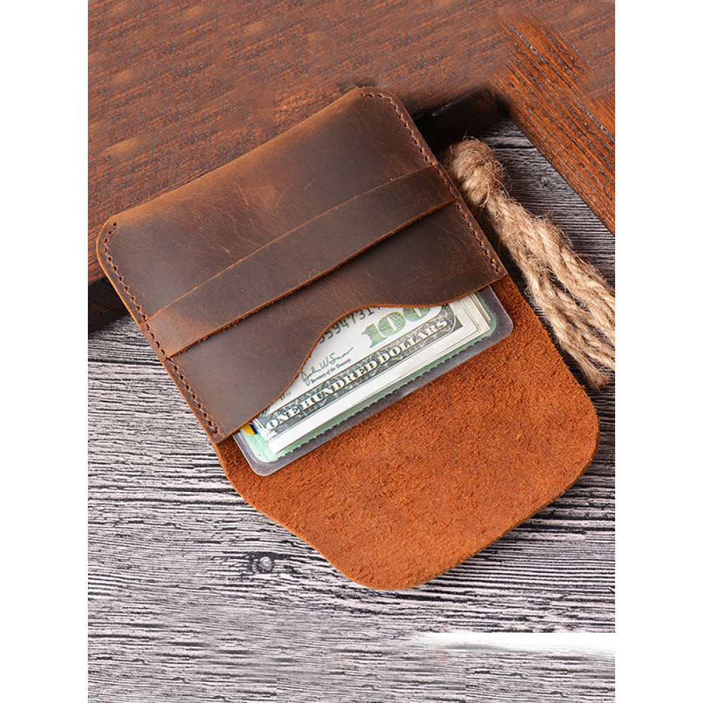 Crazy-Horse Leather Card Holder