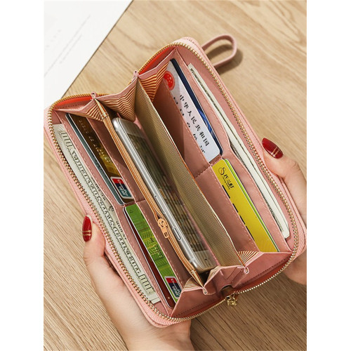 Crocodile Pattern Patchwork Utility Leather Purse