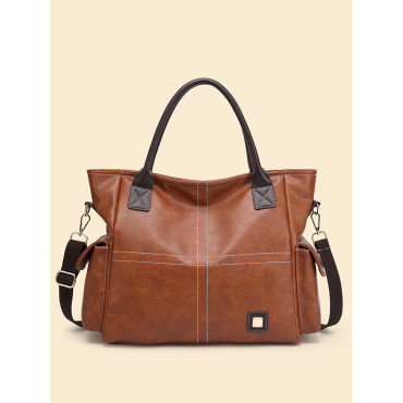 Cross Seamed Utility Big Tote Bag