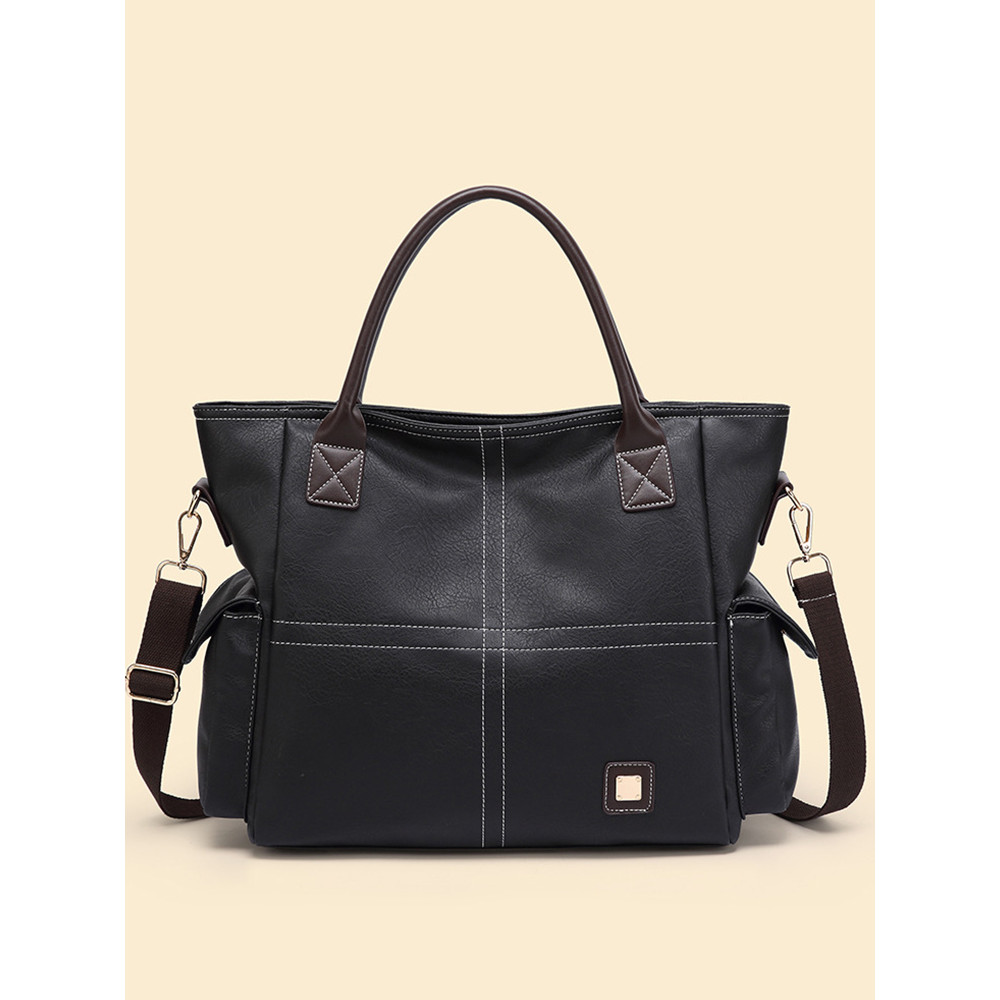 Cross Seamed Utility Big Tote Bag