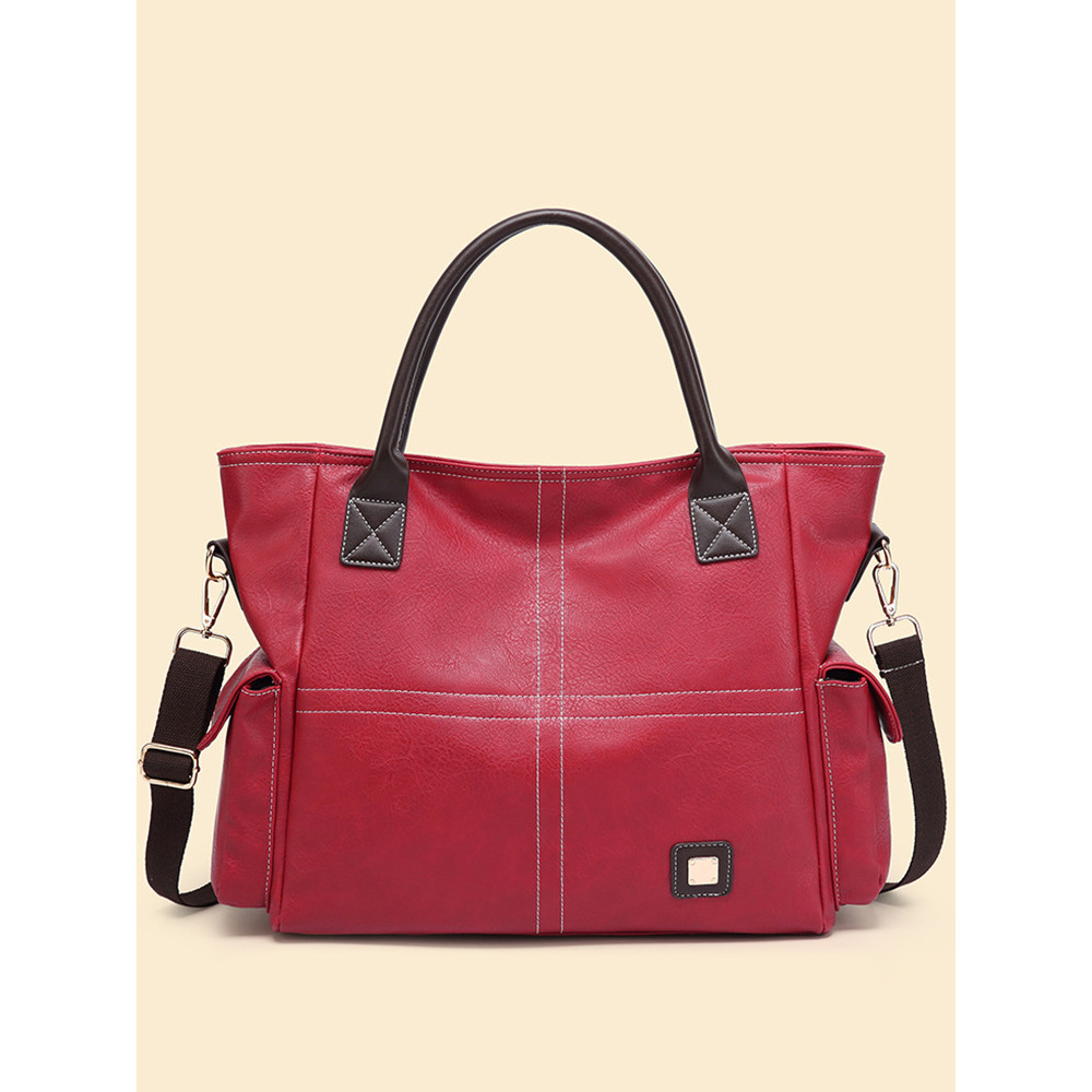 Cross Seamed Utility Big Tote Bag