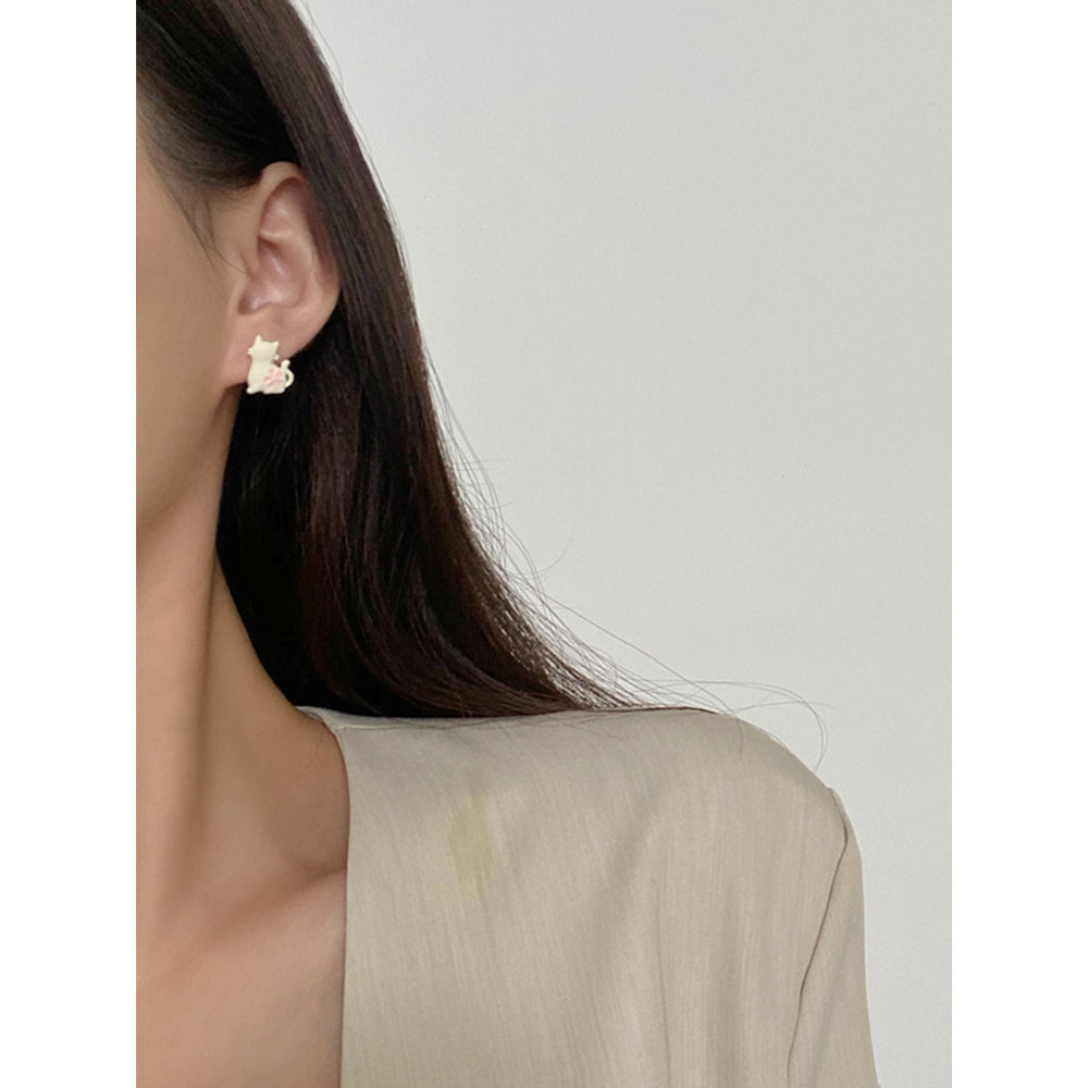 Cute Cat And Flower Series Earrings