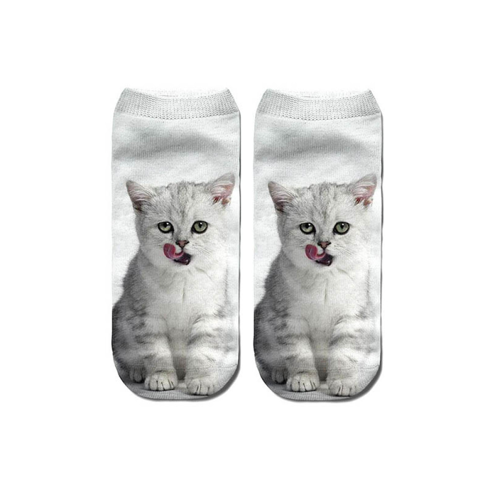 Cute Cat Series Printed Ankle Socks