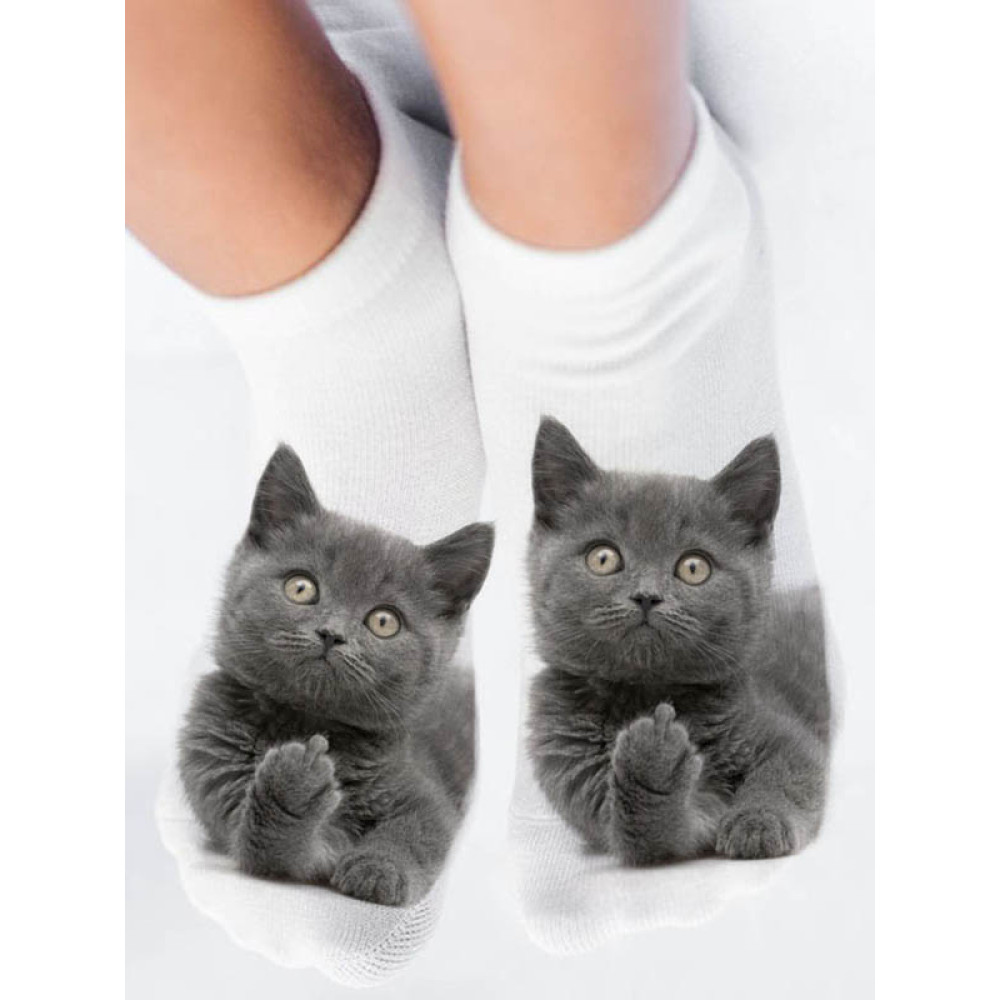 Cute Cat Series Printed Ankle Socks