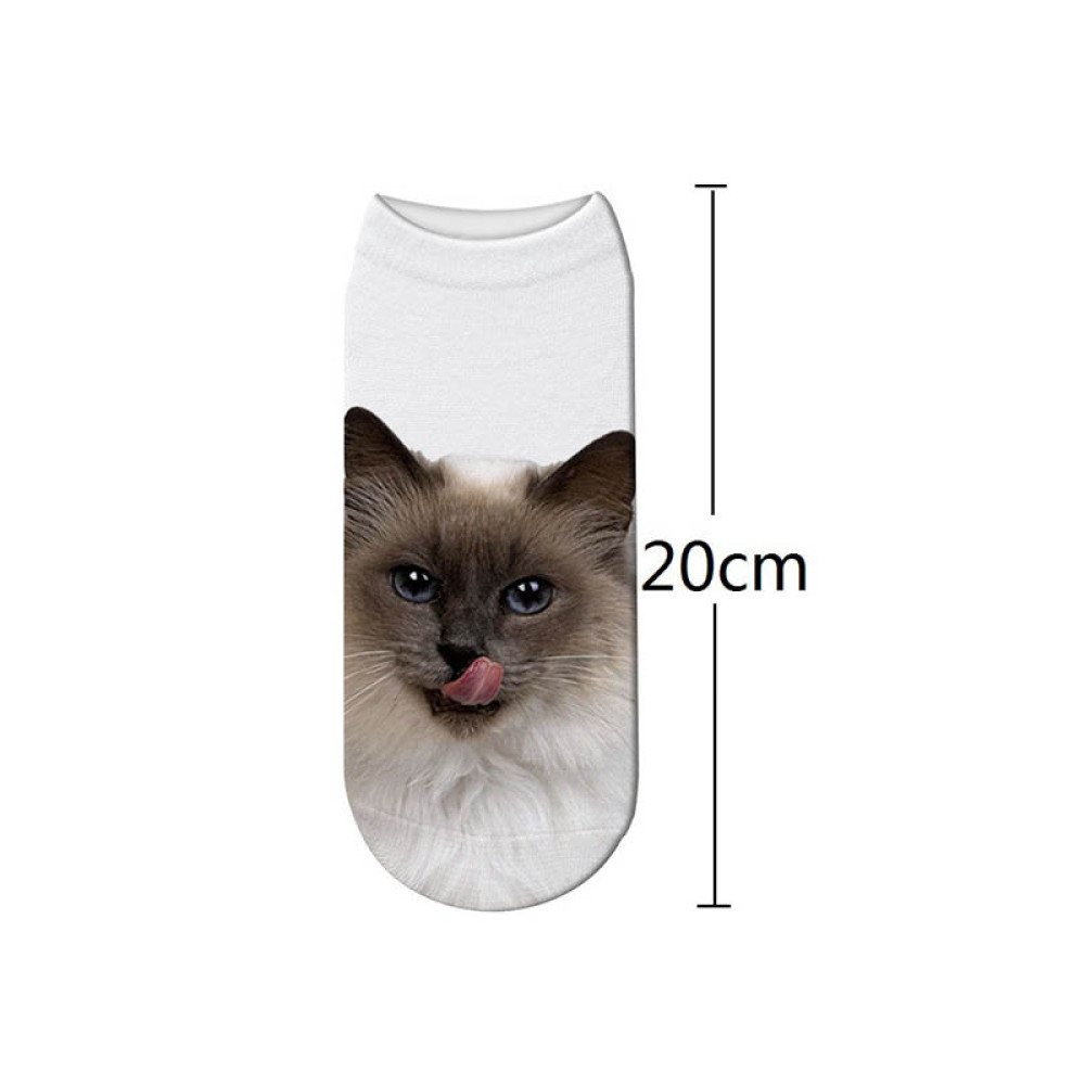 Cute Cat Series Printed Ankle Socks