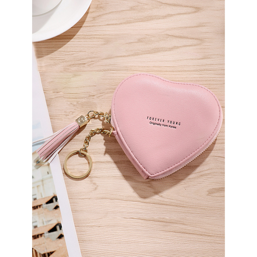 Cute Heart-Shape Coin Purse With Tassel