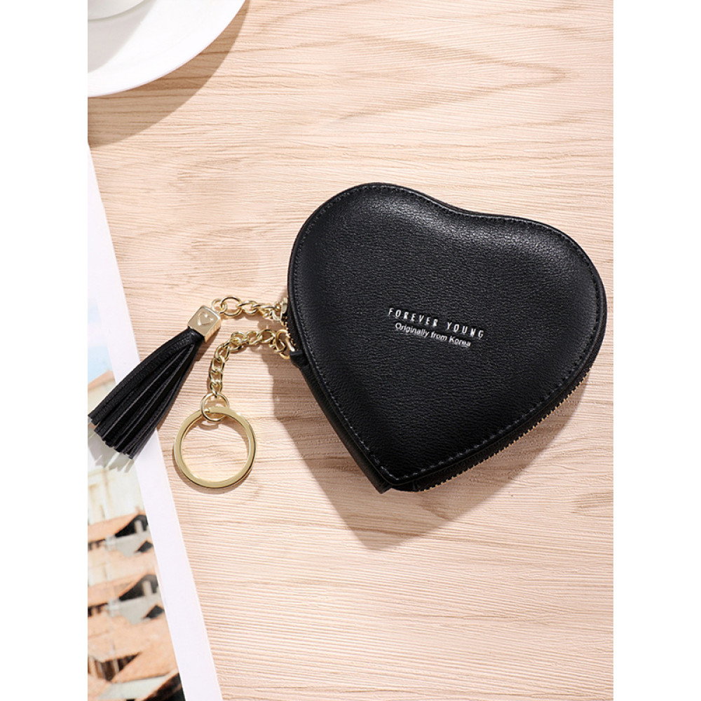Cute Heart-Shape Coin Purse With Tassel