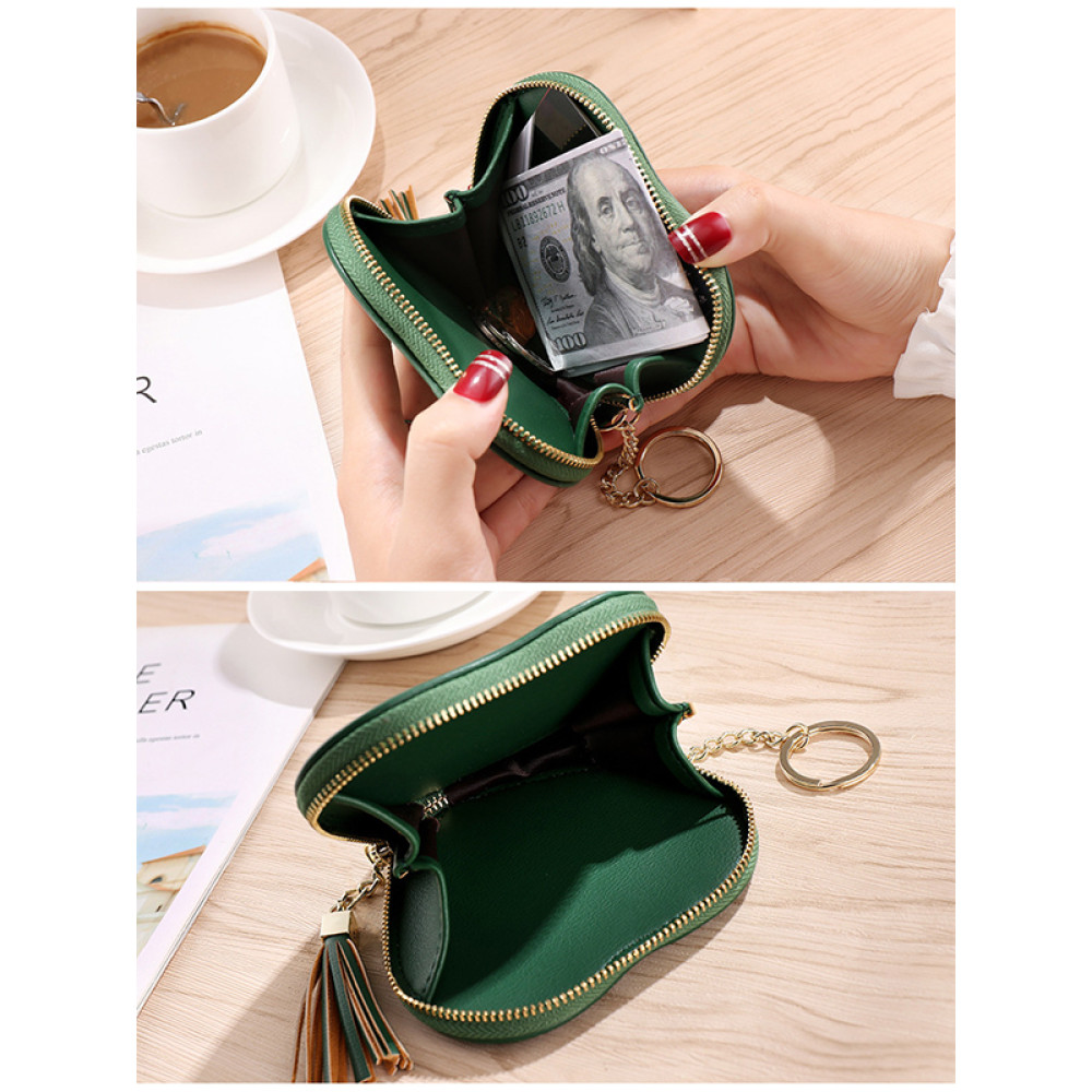 Cute Heart-Shape Coin Purse With Tassel