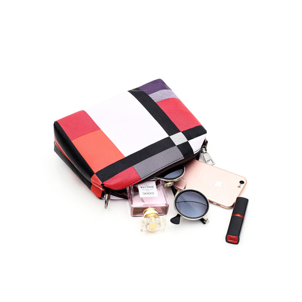 Designer Plaid Women's Purses And Handbags Set Of 4