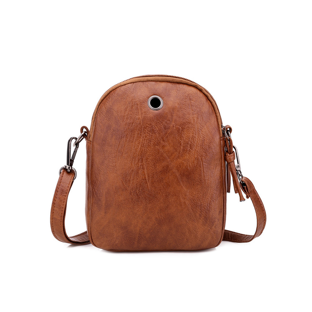 Diamond Pattern Seamed Mini Crossbody Bag