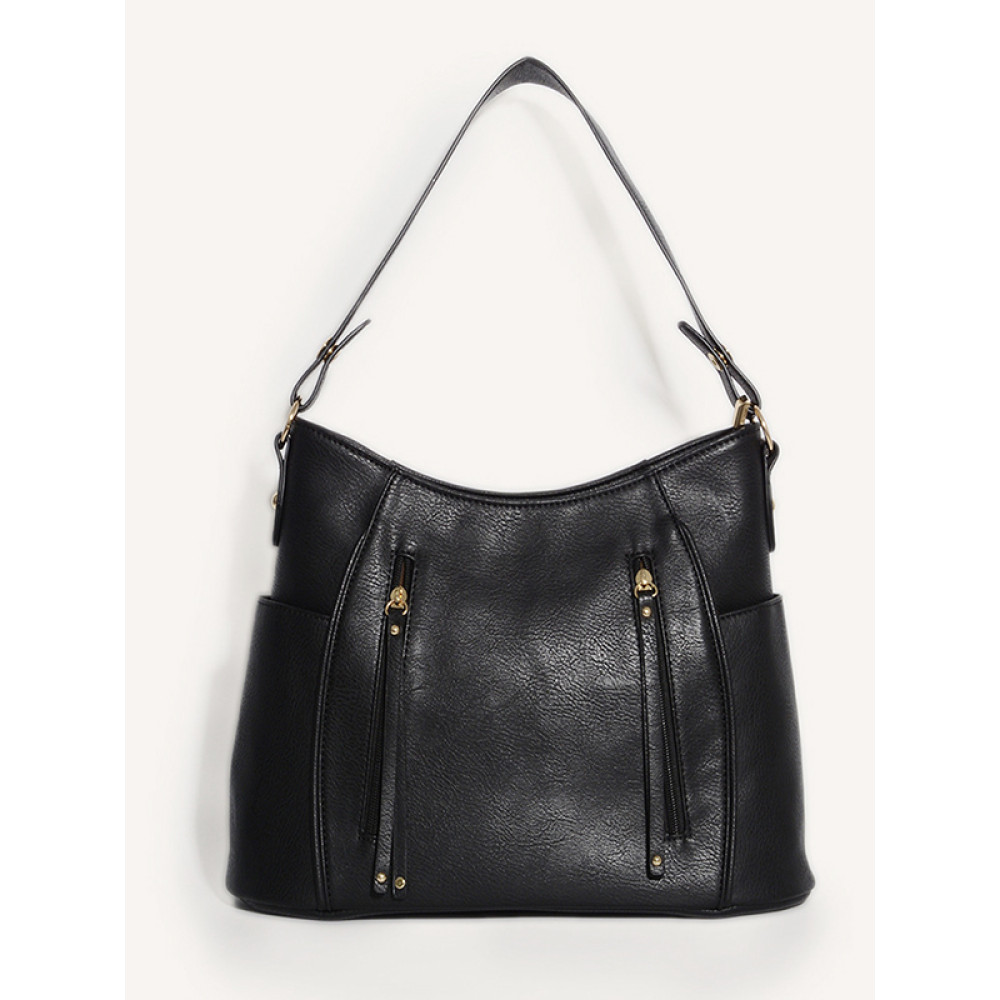 Double Zipper Tassel Tote Bag