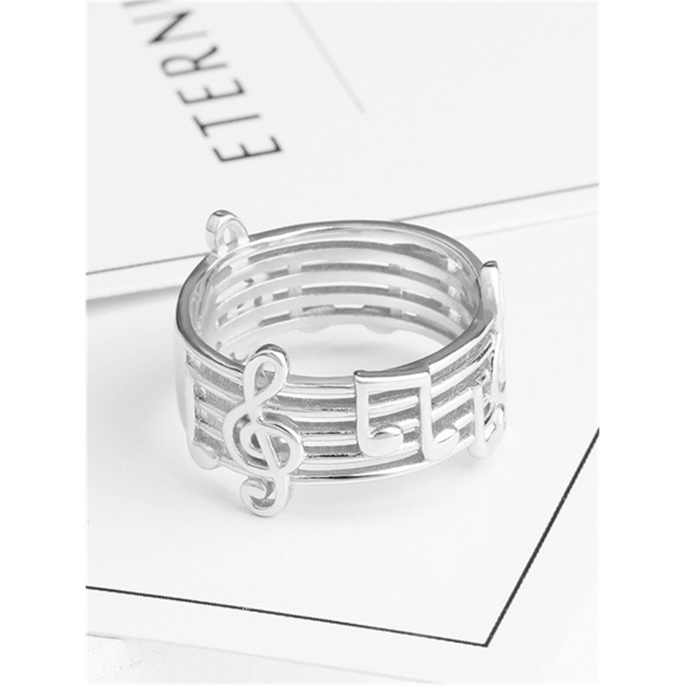 Elegant Music Notes Hollow Carved Ring