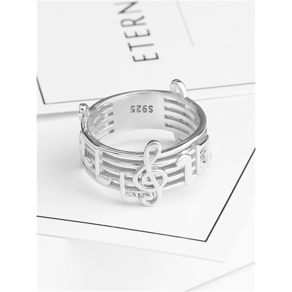 Elegant Music Notes Hollow Carved Ring