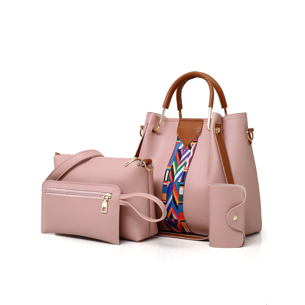 Ethnic Geometric Patch Utility Bags Set