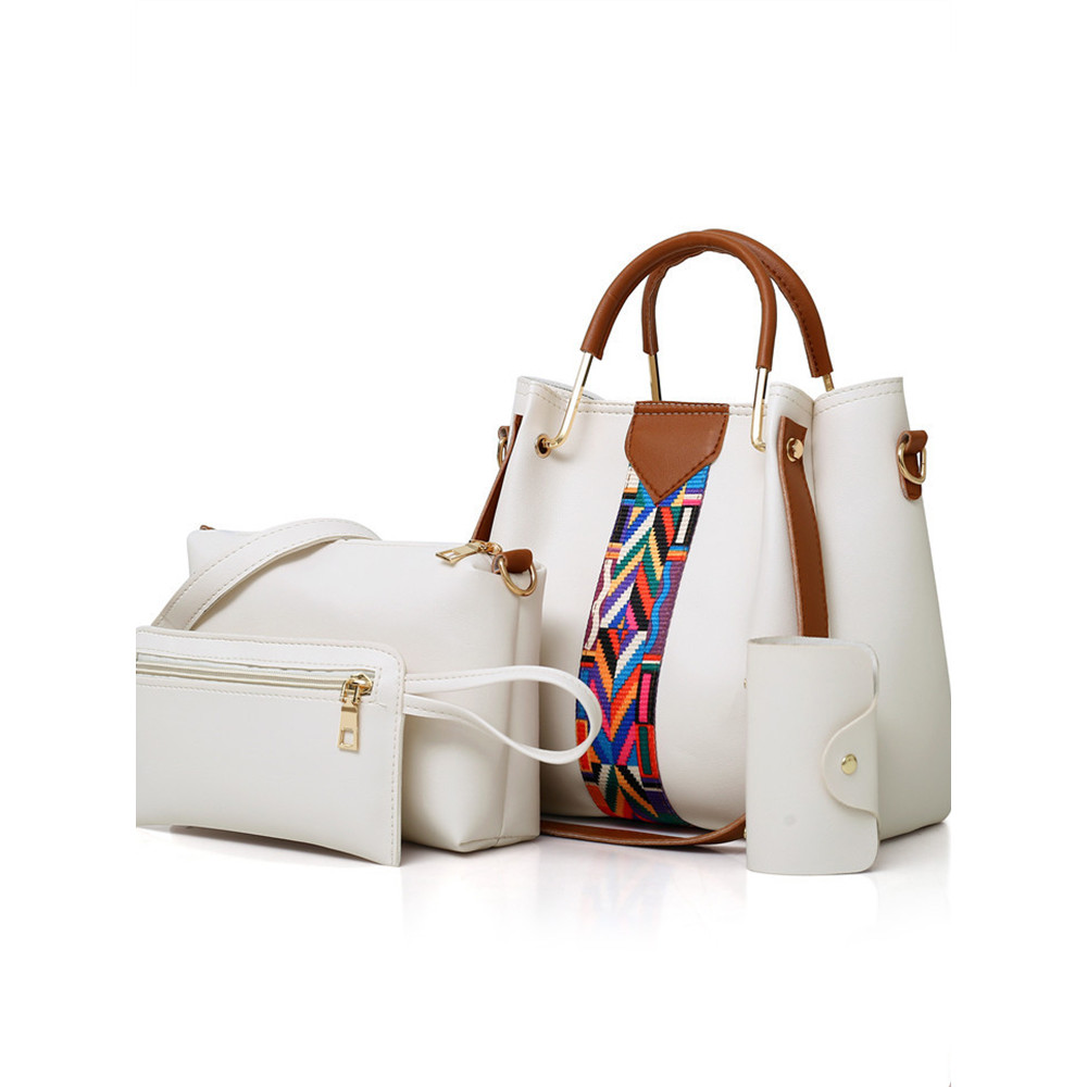 Ethnic Geometric Patch Utility Bags Set