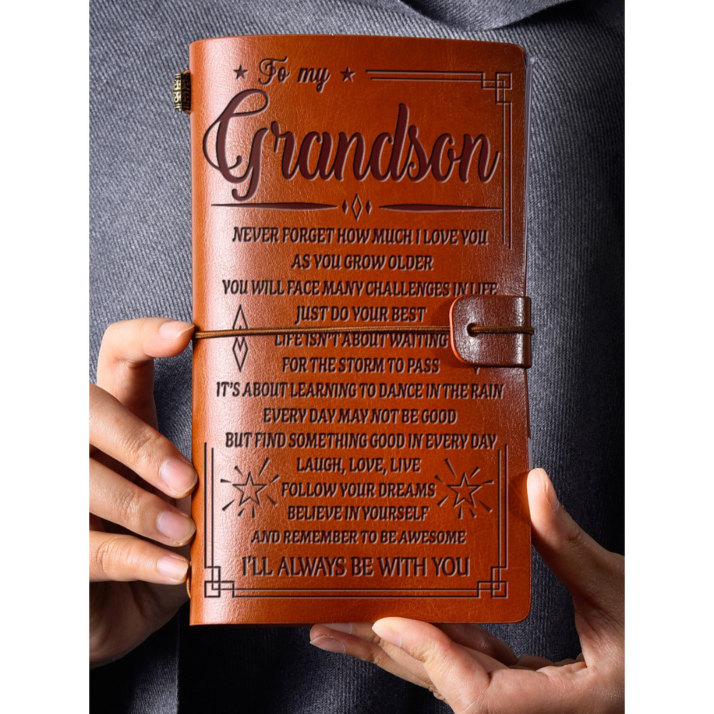 Family Love Words Leather Notebook