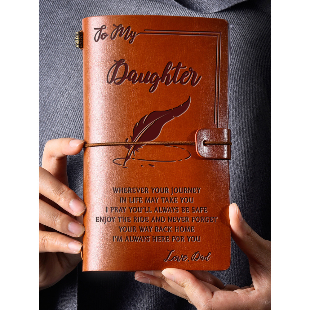 Family Love Words Leather Notebook