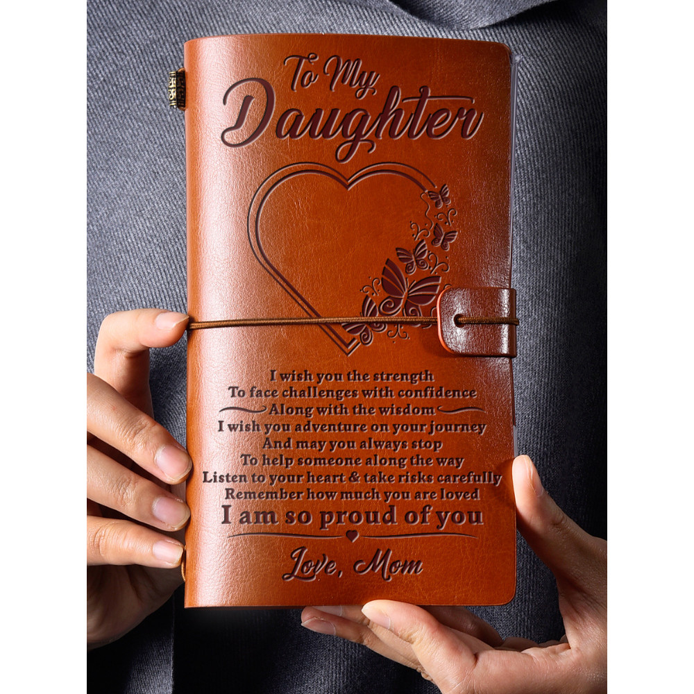 Family Love Words Leather Notebook