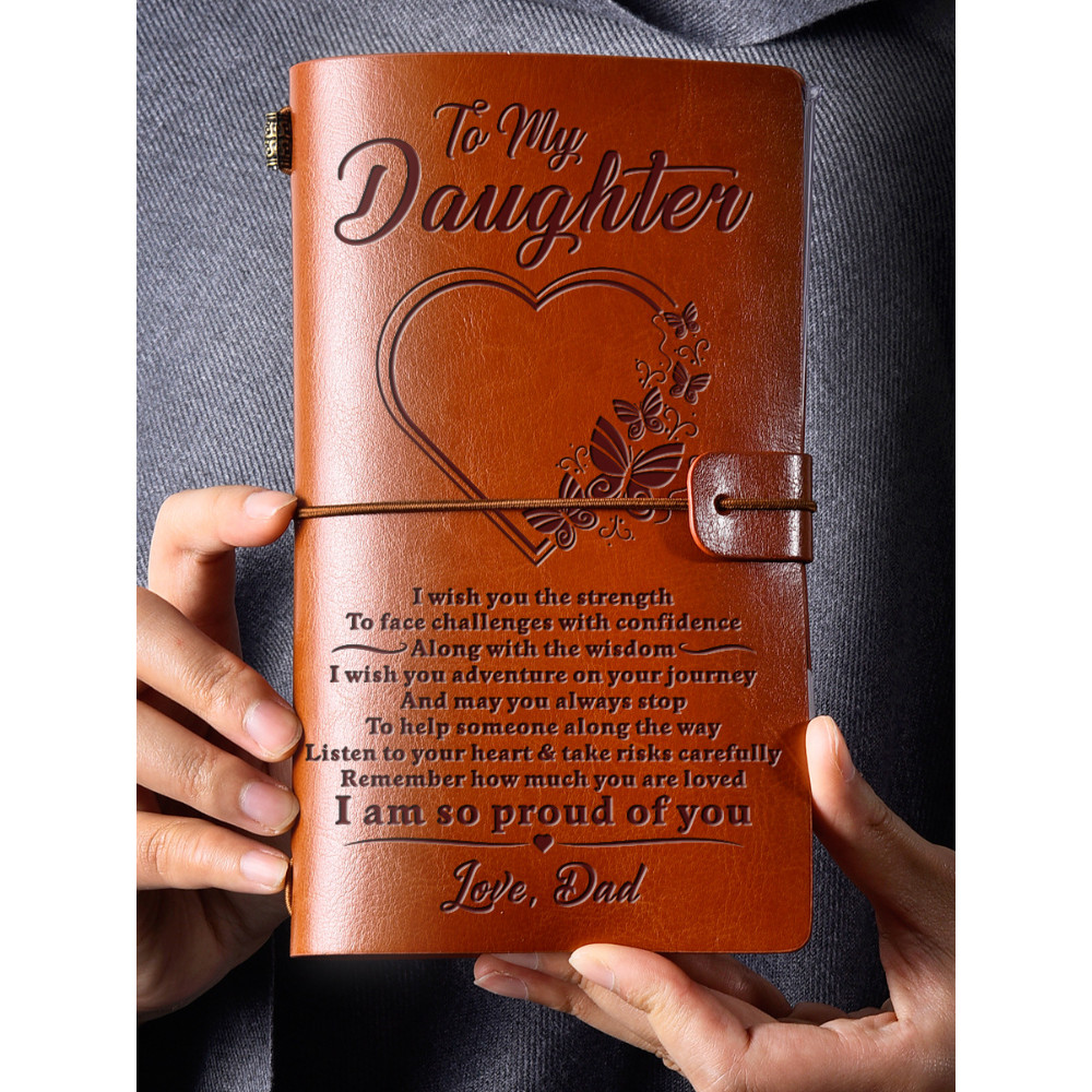 Family Love Words Leather Notebook