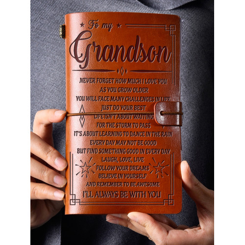 Family Love Words Leather Notebook