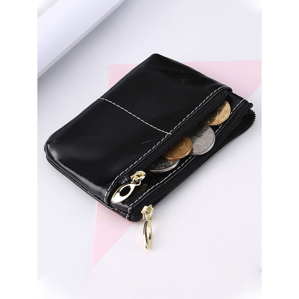 First Layer Cowhide Coin Wallet