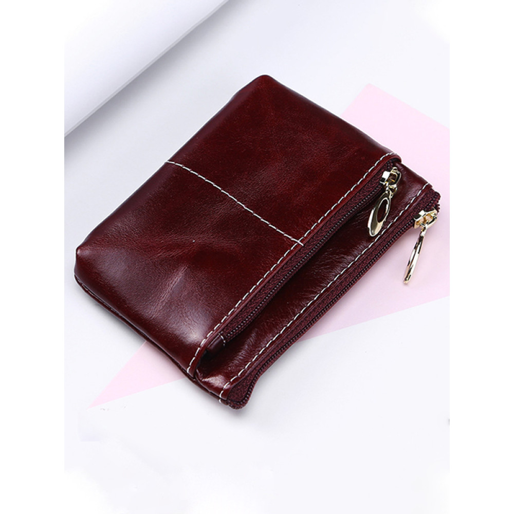 First Layer Cowhide Coin Wallet