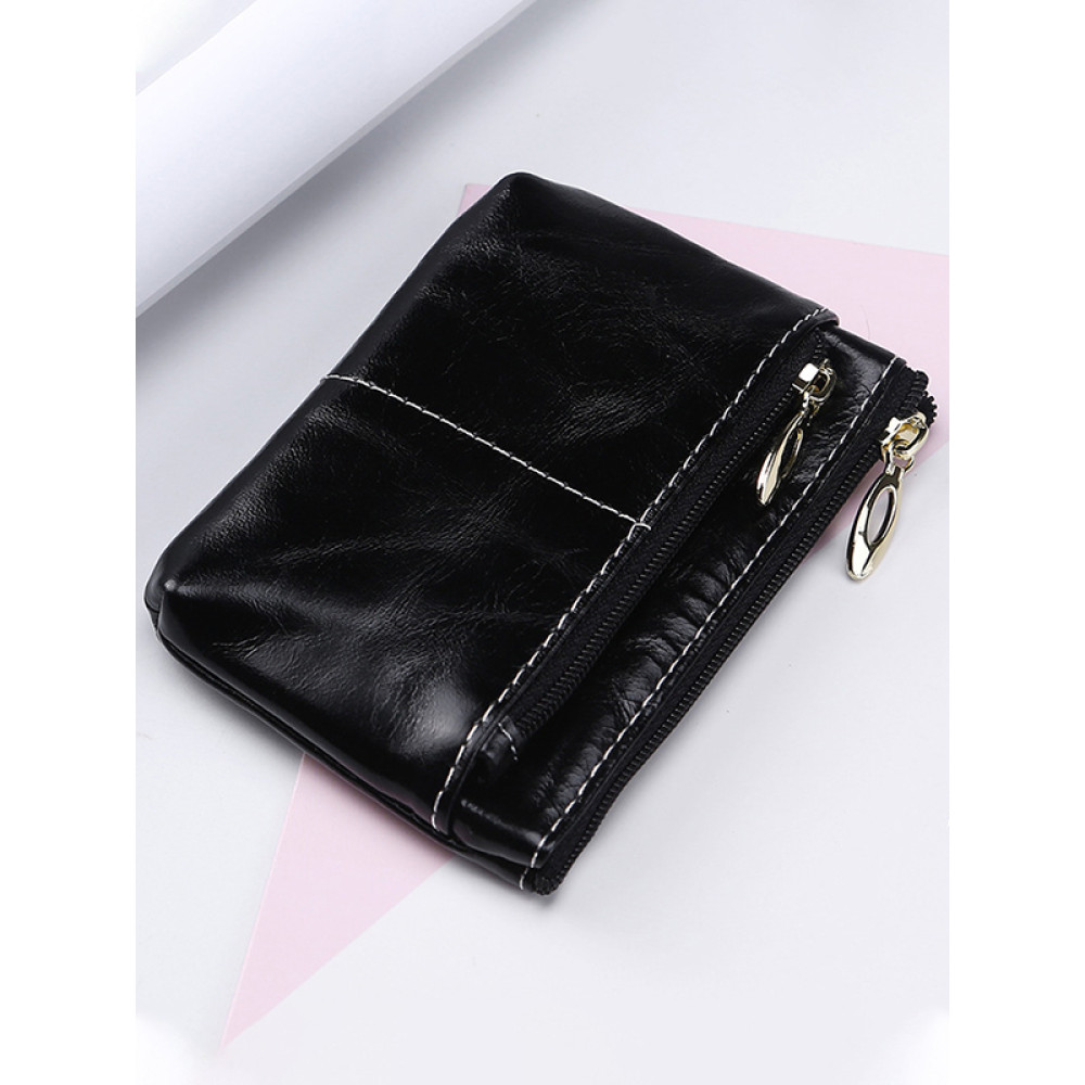 First Layer Cowhide Coin Wallet
